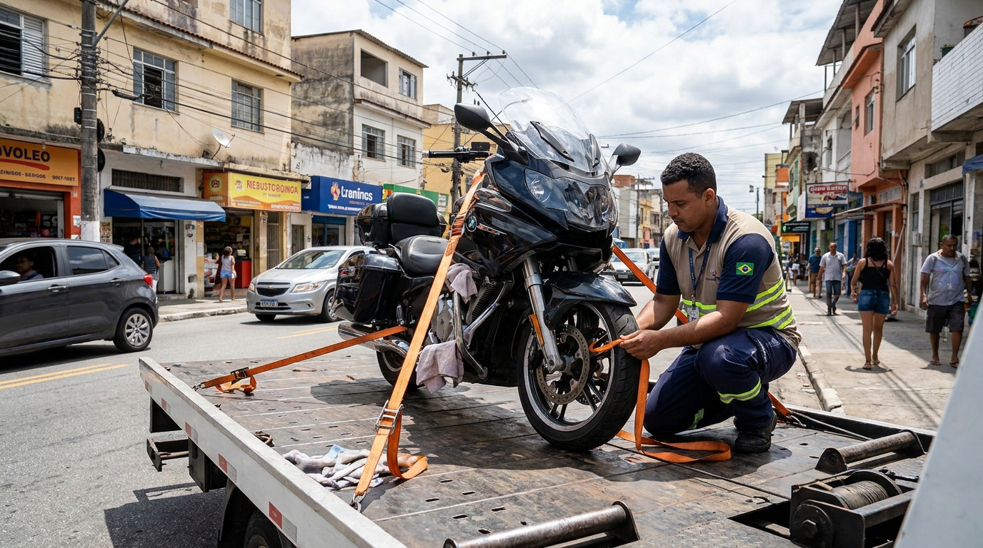 Remoção de Moto em Pane nas Rocas, Natal‑RN